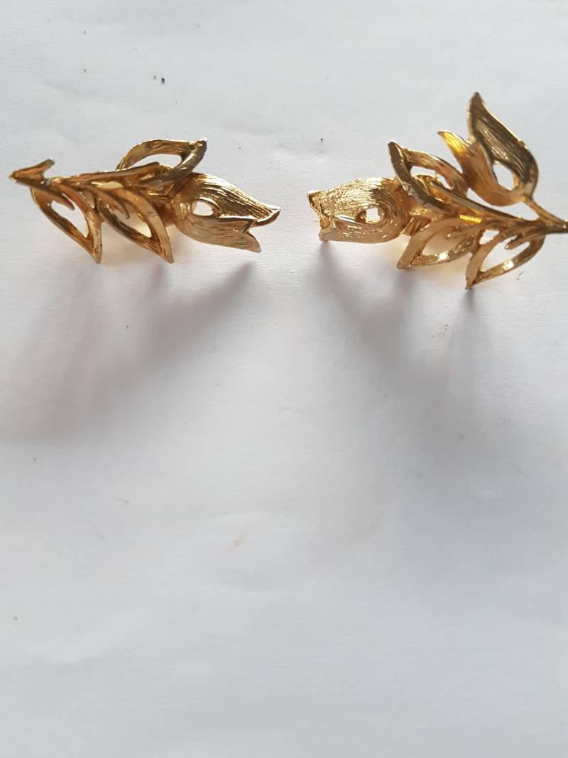 Earrings Vintage-Atemberaubende Goldtone Design-statement Glamouröser Clip Auf Rückseiten Kostümschmuck Aus Verstorbenen Anwesen von Southernhouse