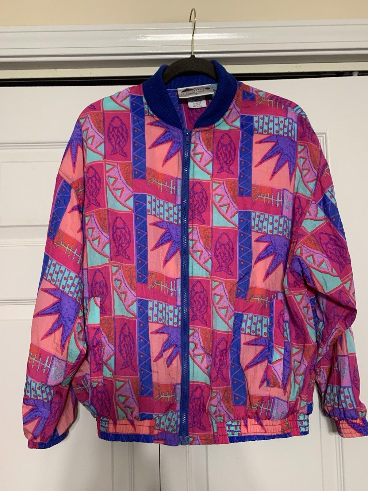 Vintage Aviat Sportif 80Er/90Er Jahre Bunte Nylon Windbreaker Jacke Gefüttert Size M von Southernreseller