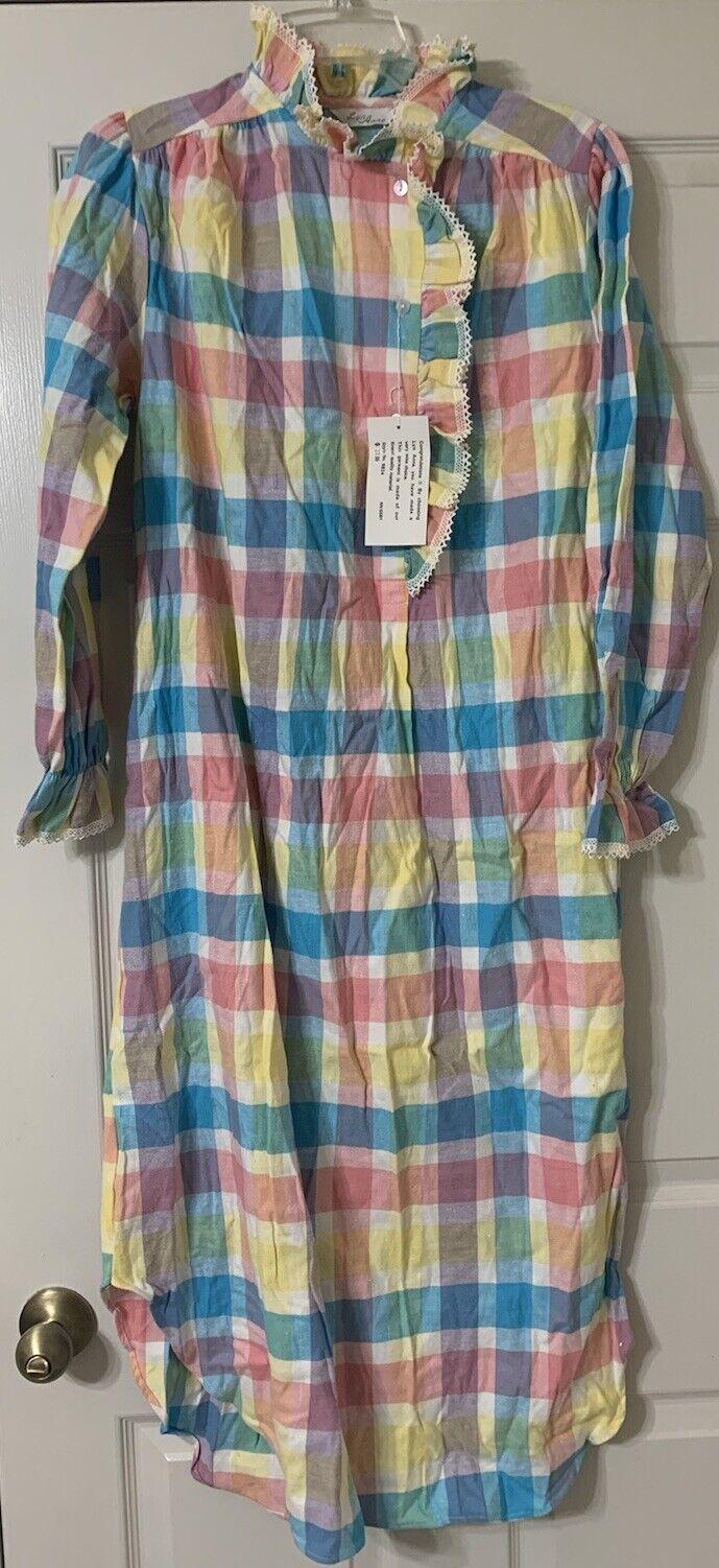 Vintage Lyn Anne Maxi Flanell Oma Rüschen Nachthemd 100% Baumwolle Größe S | P6 von Southernreseller