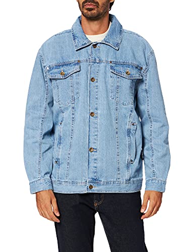 Southpole Herren SP066-Southpole Script Denim Jacket Jacke, Mid Blue, L von Southpole