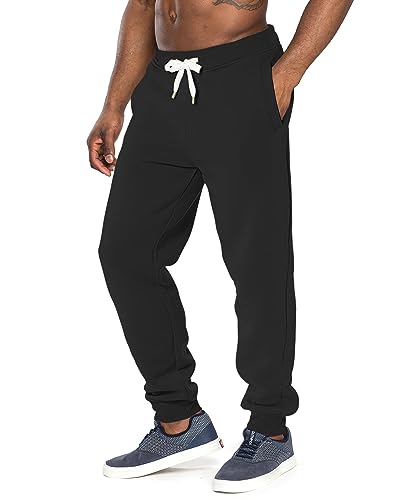 Southpole Herren 1570 Basic Active Jogger Sweatpants Fleece-Jogginghose, Schwarz, X-Klein von Southpole