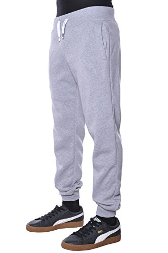 Southpole Herren Active Basic Jogger Fleece Pants Jogginghose, Grau Meliert, 4XL Große Größen Tall von Southpole