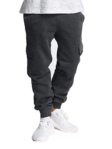 Southpole Herren Active Basic Jogger Fleece Pants Jogginghose, Heather Charcoal, XL von Southpole