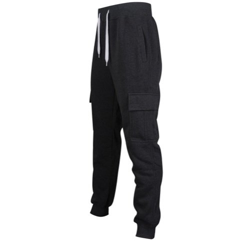 Southpole Herren Active Basic Jogger Fleece Pants Jogginghose, Heather Charcoal, XL von Southpole