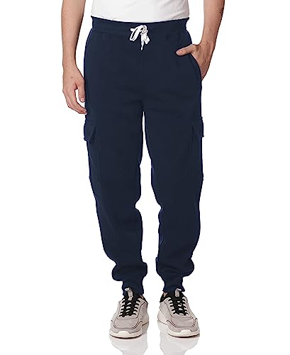 Southpole Herren Active Basic Jogger Fleece Pants Jogginghose, Marineblau (Cargo), 3XL Lang von Southpole