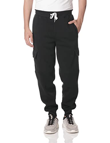 Southpole Herren Active Basic Jogger Fleece Pants Jogginghose, Schwarz (Fracht), L von Southpole