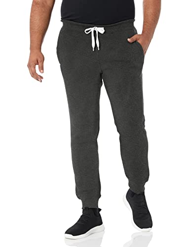 Southpole Herren Basic Active Fleece-Jogginghose, reguläre und große Größen Trainingshose, Heather Charcoal (Cargo), 3XL von Southpole