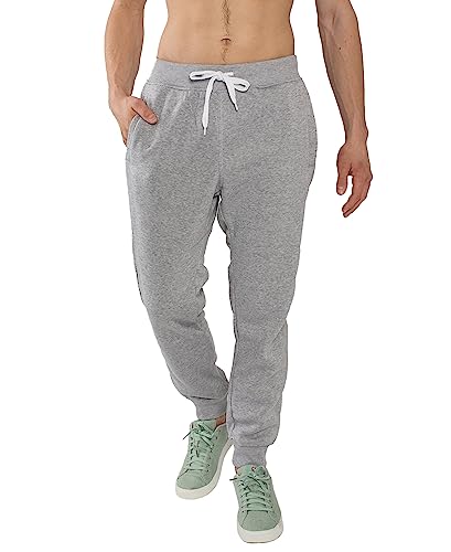 Southpole Herren Basic Active Fleece-Jogginghose, reguläre und große Größen Trainingshose, Hgy (A), XL von Southpole