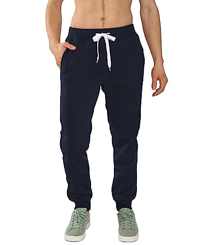 Southpole Herren Basic Active Fleece-Jogginghose, reguläre und große Größen Trainingshose, Nny (A), L von Southpole