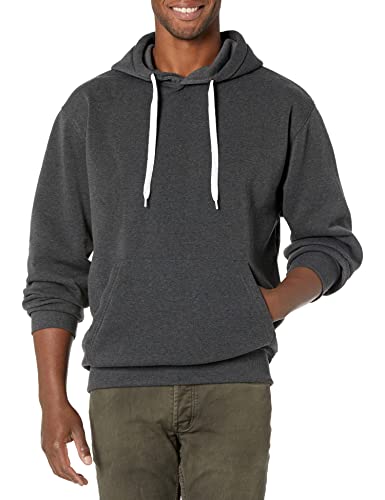 Southpole Herren Basic Fleece Pullover Hoodie Kapuzenpullover, Heather Charcoal, XXXXL von Southpole