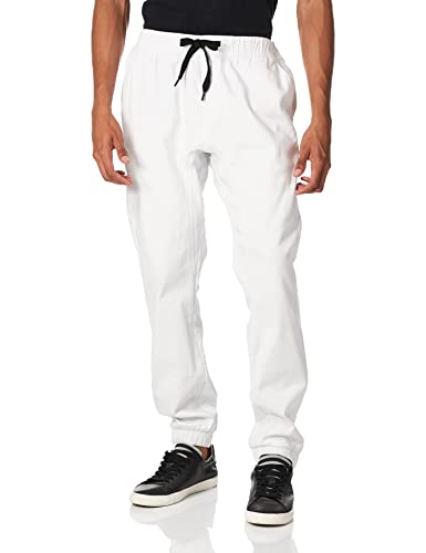 Southpole Herren Basic Stretch Twill Jogger Pants – Normale Größen Lässige Hose, Weiß von Southpole