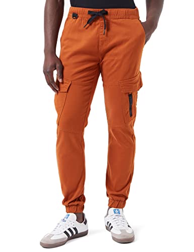 Southpole Herren Cargo Jogger W/Zipper & D-Ring Hose, Chestnut, L von Southpole