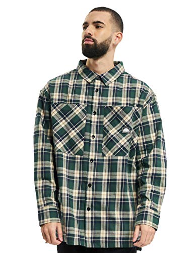 Southpole Herren SP029-Southpole Check Flannel Shirt Hemd, Green, S von Southpole