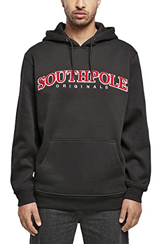 Southpole Herren Chenille Hoody Kapuzenpullover, Black, L von Southpole