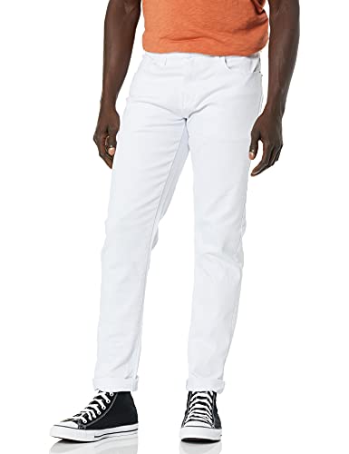 Southpole Herren Flex Stretch Basic Twill and Rinse Denim Pants Jeans, Weiß Skinny, 34W / 32L von Southpole