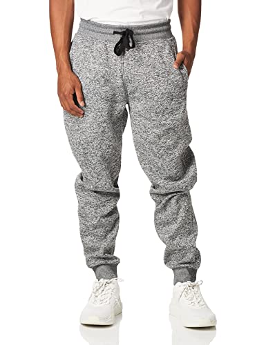 Southpole Herren Jogginghose Basic Fleece Trainingshose, New Marled Grey, Mittel von Southpole