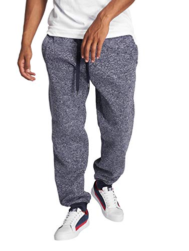 Southpole Herren Melierte Fleece-Sweatpants – Normale Größen Trainingshose, Marineblau, X von Southpole