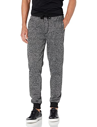 Southpole Herren Melierte Fleece-Sweatpants – Normale Größen Trainingshose, New Marled Black von Southpole