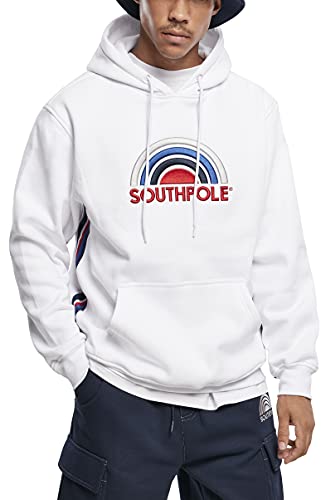 Southpole Herren Southpole Multi Color Logo Hoody Kapuzenpullover, Weiß, S von Southpole