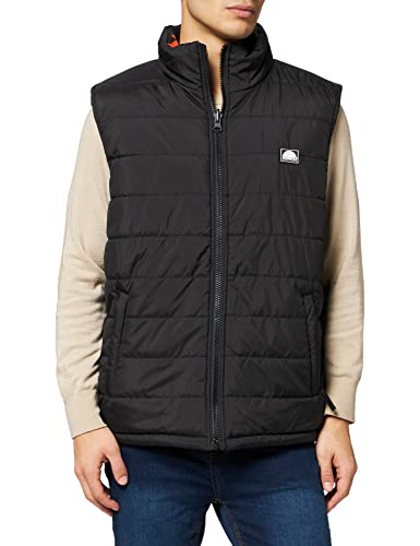 Southpole Herren Reversible Bubble Vest Weste, Black, S von Southpole