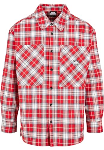 Southpole Herren Checked Woven Shirt SP red, L von Southpole