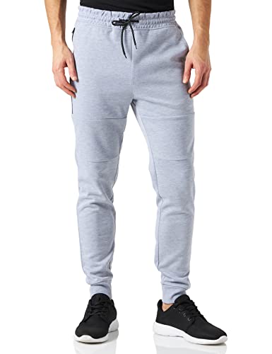 Southpole Herren Side Zipper Tech Fleece Jogger Hose, h.Grey, M von Southpole