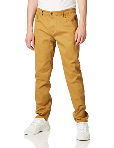 Southpole Herren Stretchable Basic Style of Color Skinny Twill Pants Jeans, Tabak, 34W / 32L von Southpole