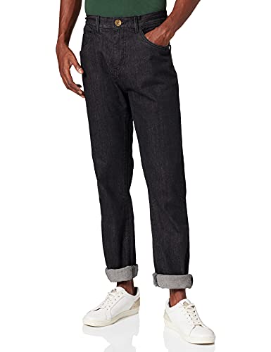 Southpole Herren Turn Up Denim Hose, Black Washed, 34 von Southpole