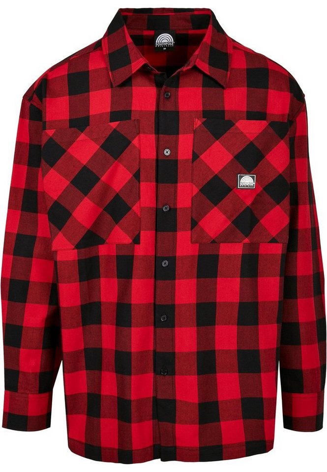 Southpole Langarm-Poloshirt Southpole Herren Southpole Check Flannel Shirt (1-tlg) von Southpole