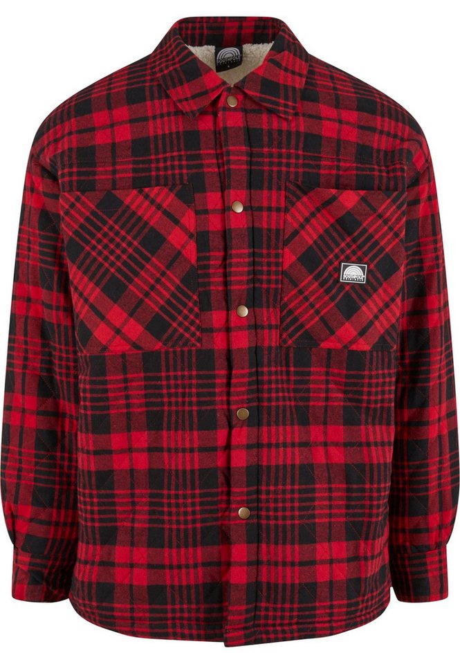 Southpole Langarmhemd Southpole Herren Southpole Flannel Quitted Shirt Jacket (1-tlg) von Southpole