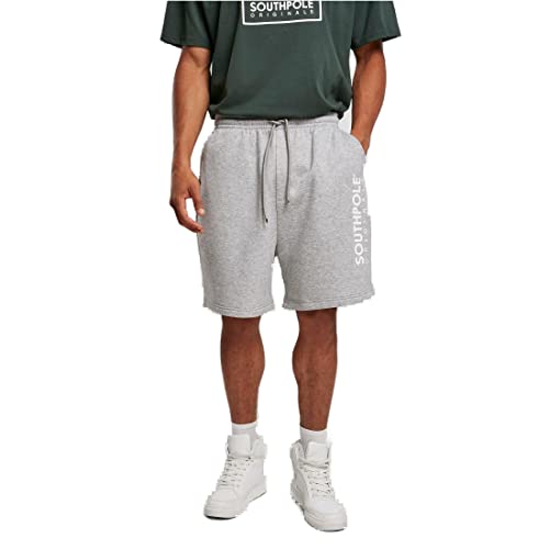 Southpole Herren Southpole Basic Sweat Shorts, heathergrey, XL von Southpole