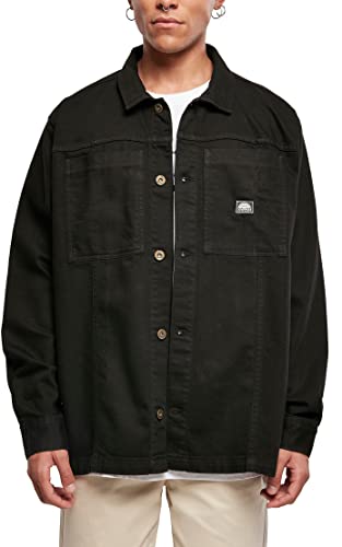 Southpole Men's Oversized Cotton Shirt, Black, S von Southpole