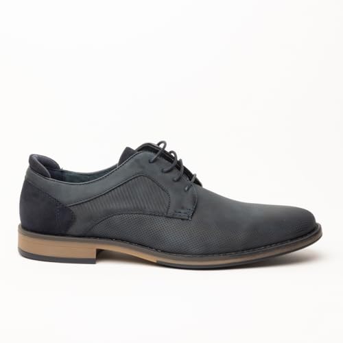 Southport Lace Up Men Derby Shoes with Subtle Heel (Navy, EU Schuhgrößensystem, Erwachsene, Herren, Numerisch, M, 45) von Southport