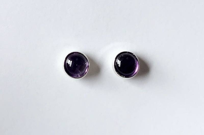 Amethyst Ohrstecker Sterling Silber 4mm, 6mm von SouthwestTQ