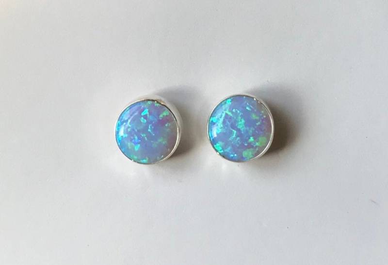 Blauer Opal Ohrstecker - Sterling Silber 6 Mm Blauer Opal Ohrstecker - Sterling Silber 6 Mm von SouthwestTQ