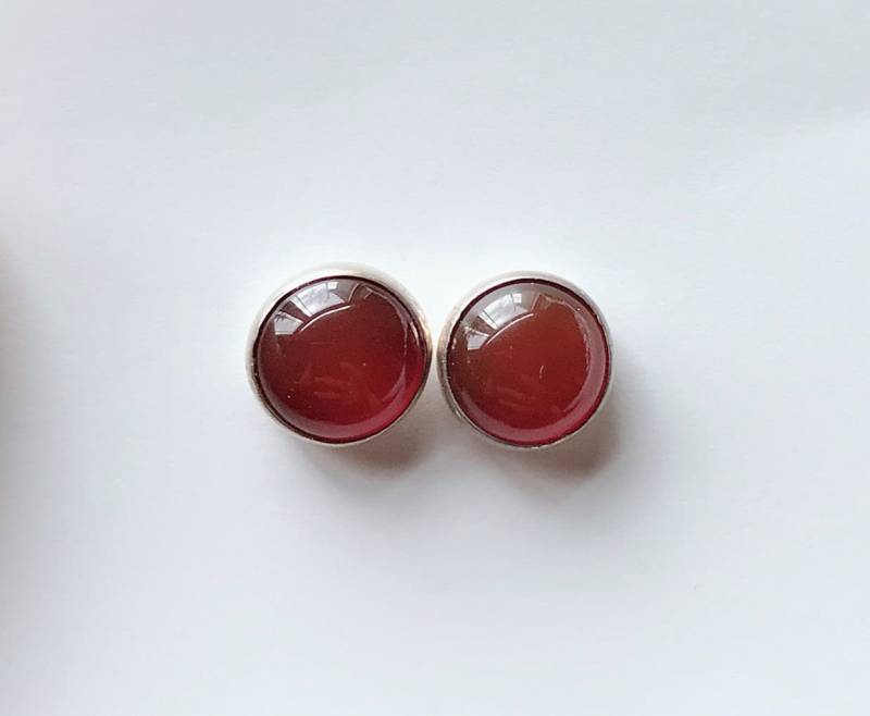 Karneol Ohrstecker - Sterling Silber Post Ohrringe 8mm Karneol Ohrstecker - Sterling Silber Post Ohrringe 8mm von SouthwestTQ