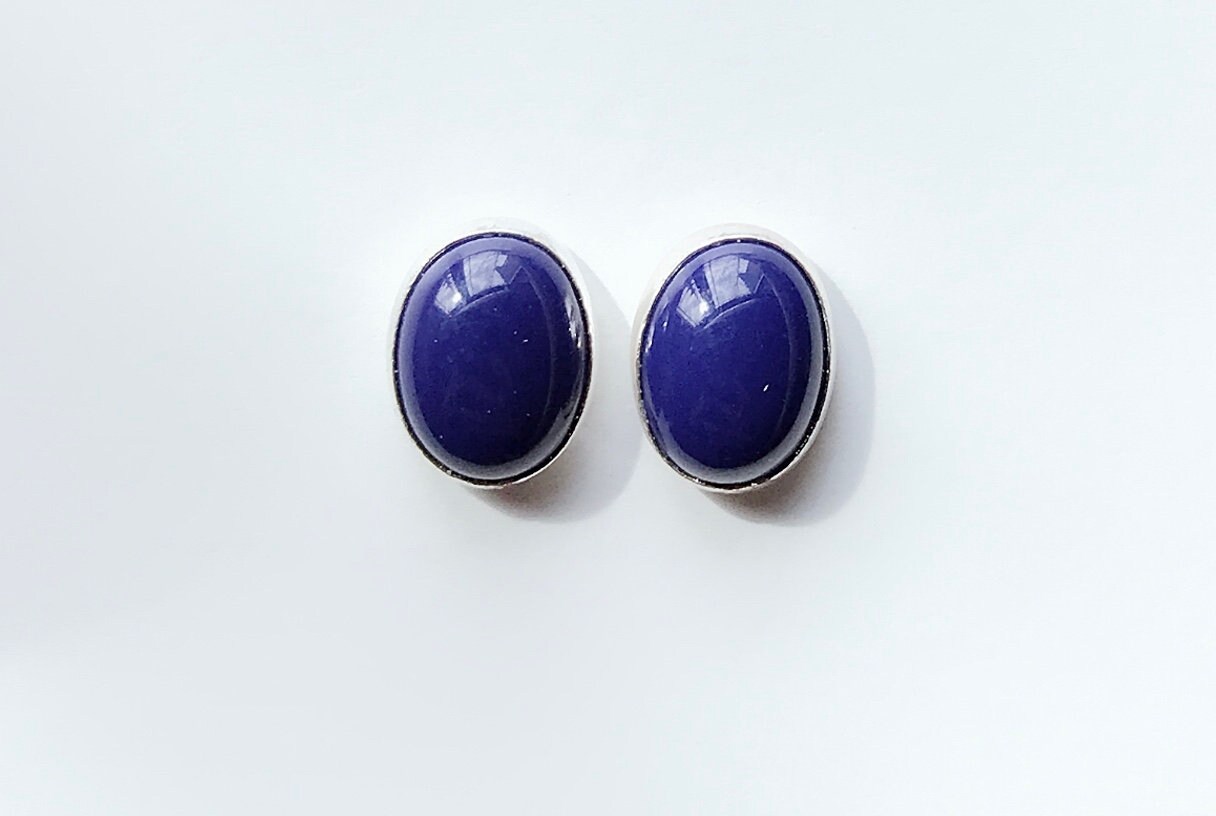 Lapis Oval Ohrstecker Sterling Silber - Post Ohrringe 7x9mm Lapis Oval Ohrstecker Sterling Silber - Post Ohrringe 7x9mm von SouthwestTQ