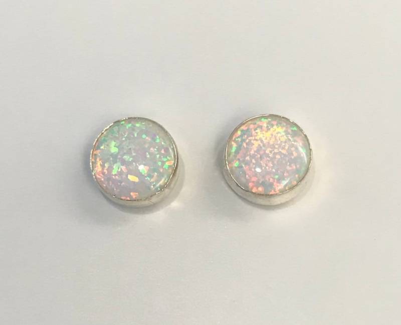 Weißer Opal Ohrstecker - Sterling Silber 5 Mm, 6 8 Mm Weißer Opal Ohrstecker - Sterling Silber 5 Mm, 6 8 Mm von SouthwestTQ