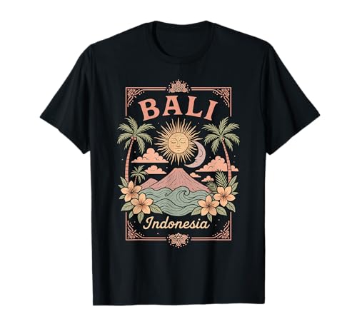 Bali Indonesien Vintage Art Tropical Boho Bali Women T-Shirt von Souvenir Shirt