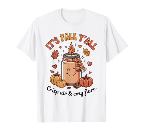 Herbstsaison Kerze Herbstblätter Kürbisse Souvenir T-Shirt Herbstsaison Kerze Herbstblätter Kürbisse Souvenir T-Shirt von Souvenir Shirt