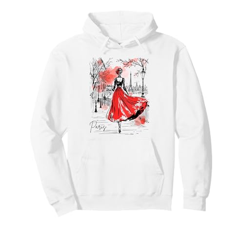 Pariser Nachtspaziergang Art Romantische Paris Frauen Pullover Hoodie von Souvenir Shirt