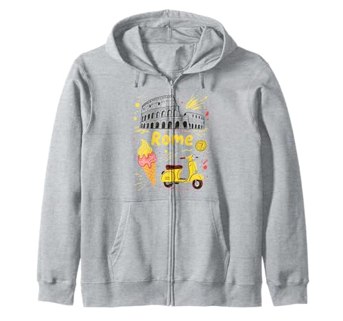 Rom Italien Kolosseum Gelato Scooter Art Kids Kapuzenjacke Rom Italien Kolosseum Gelato Scooter Art Kids Kapuzenjacke von Souvenir Shirt