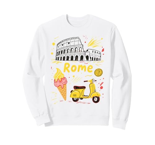 Rom Italien Kolosseum Gelato Scooter Art Kids Sweatshirt Rom Italien Kolosseum Gelato Scooter Art Kids Sweatshirt von Souvenir Shirt