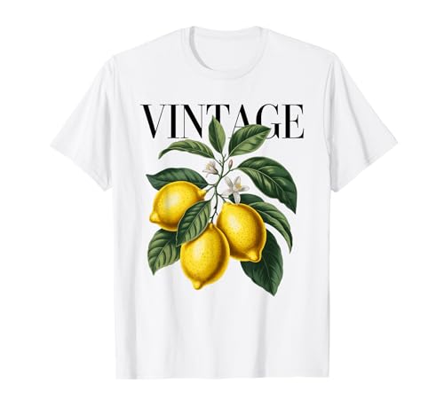 Vintage Zitrone Botanische Illustration Kunst Frauen Zitrone T-Shirt von Souvenir Shirt