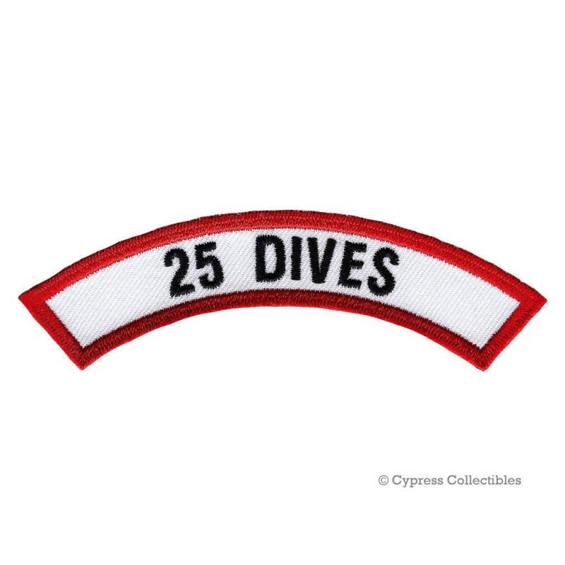 "25 Dives Certification Chevron Patch "Tauchen" Applikation Emblem Zum Aufbügeln." von SouvenirPatch