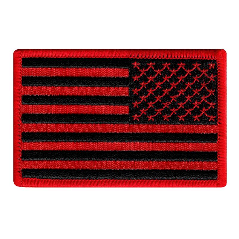 American Flag Patch Reverse Schwarz Und Rot Gestickt Bügelapplikation American Flag Patch Reverse Schwarz Und Rot Gestickt Bügelapplikation von SouvenirPatch