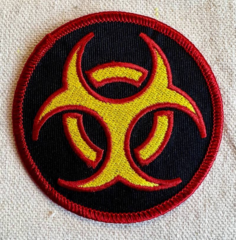 Biohazard Symbol Patch Aufnäher Gesticktes Zombie Symbol Nuklearwarnschild Mehrfarbige Applikation von SouvenirPatch