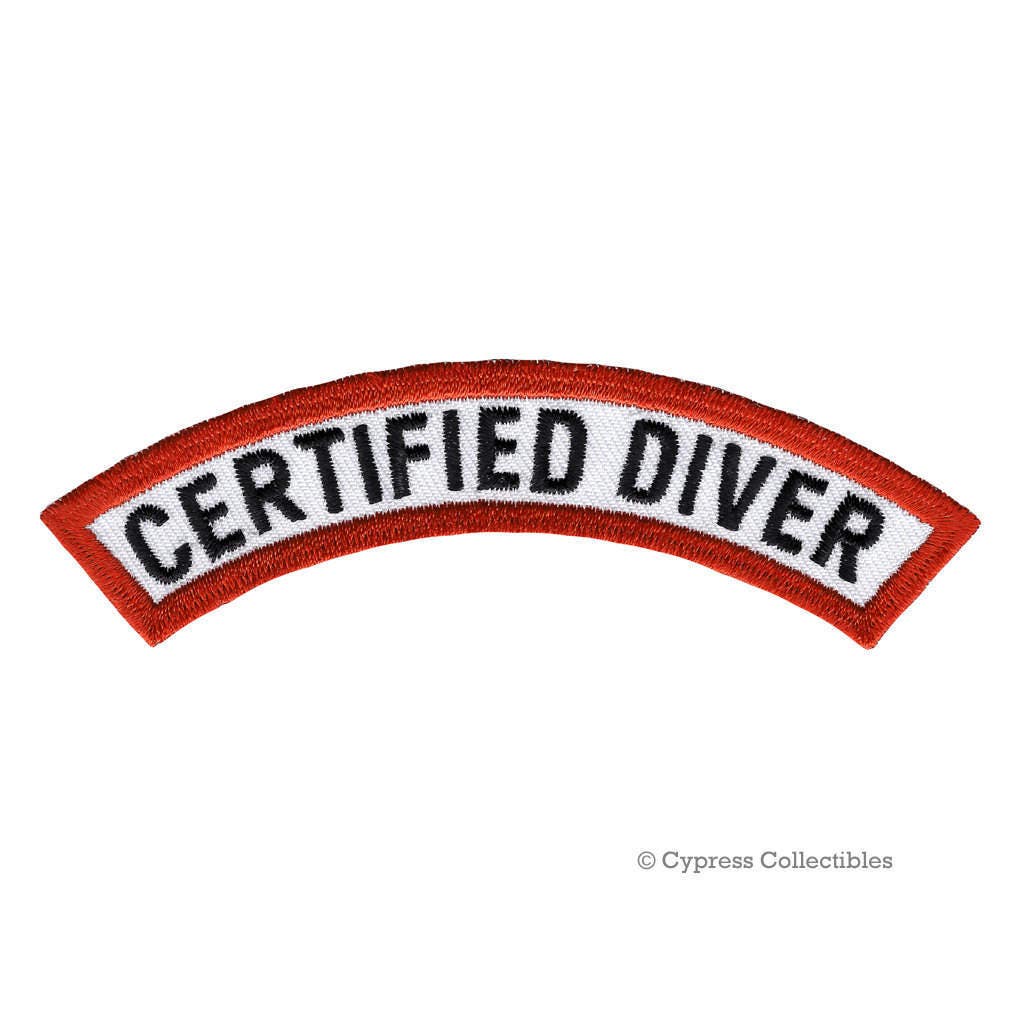 Certified Diver Zertifizierung Chevron Patch Taucherlebnis Gestickte Applikation Emblem von SouvenirPatch