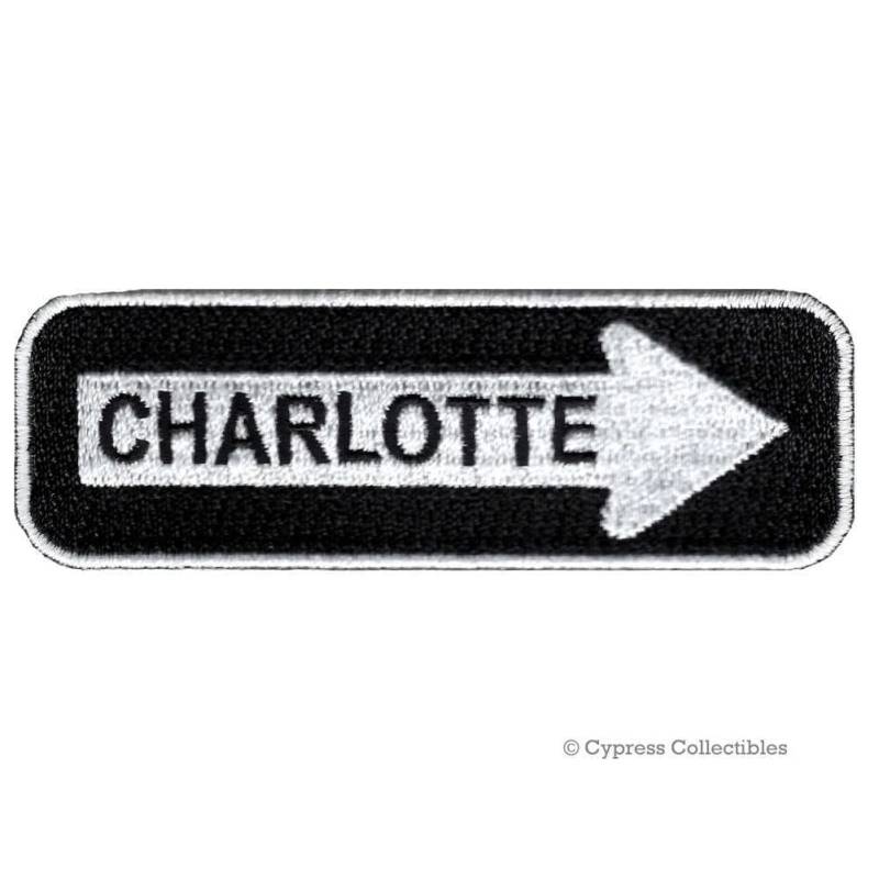 Charlotte Straßenschild Aufnäher Gesticktes One Way Roadway Emblem von SouvenirPatch