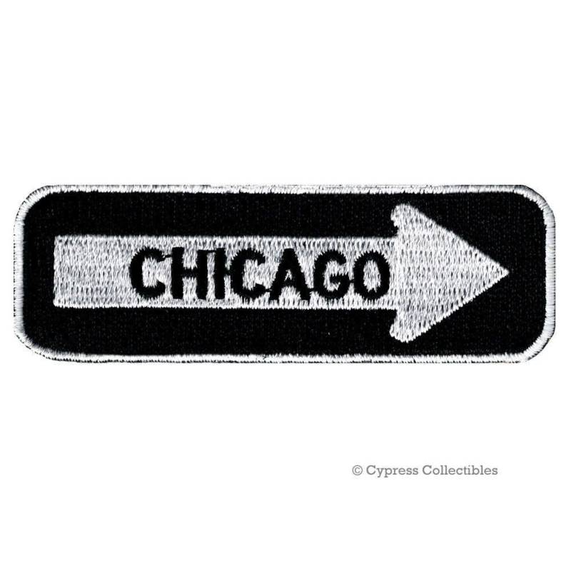 Chicago Straßenschild Aufnäher Gesticktes One Way Roadway Emblem von SouvenirPatch